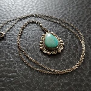 VTG Bell sterling & turquoise necklace